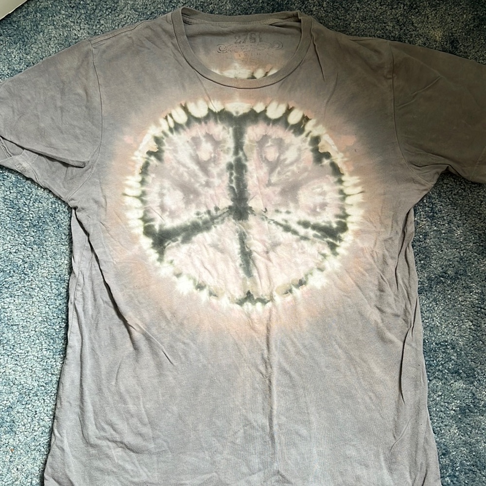 Peace sign tie dye tshirt